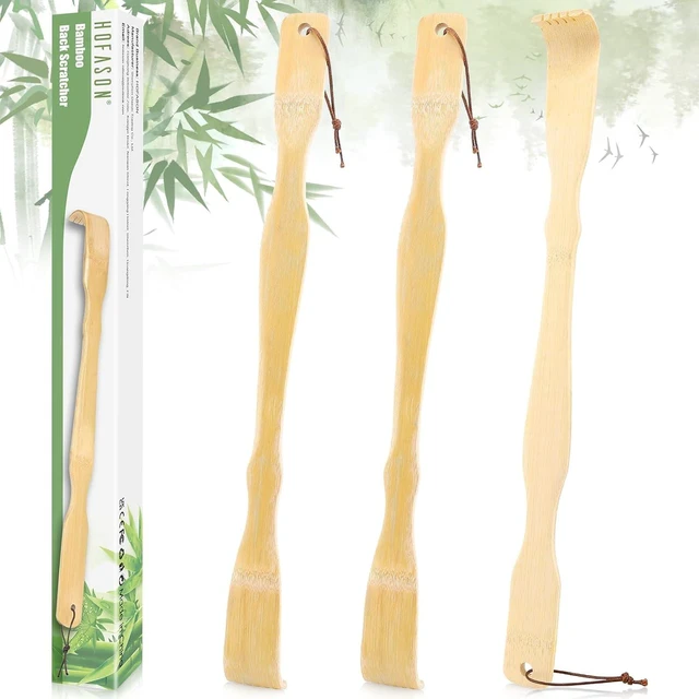 Main image of HOFASON 3 Pack Wooden Bamboo Back Scratcher for Adults Men Women, Gifts for Seniors, Small Funny Gifts for Elderly Men Women, 16.5 Inch Long Handle Back Scratchers Easter Basket Stuffers