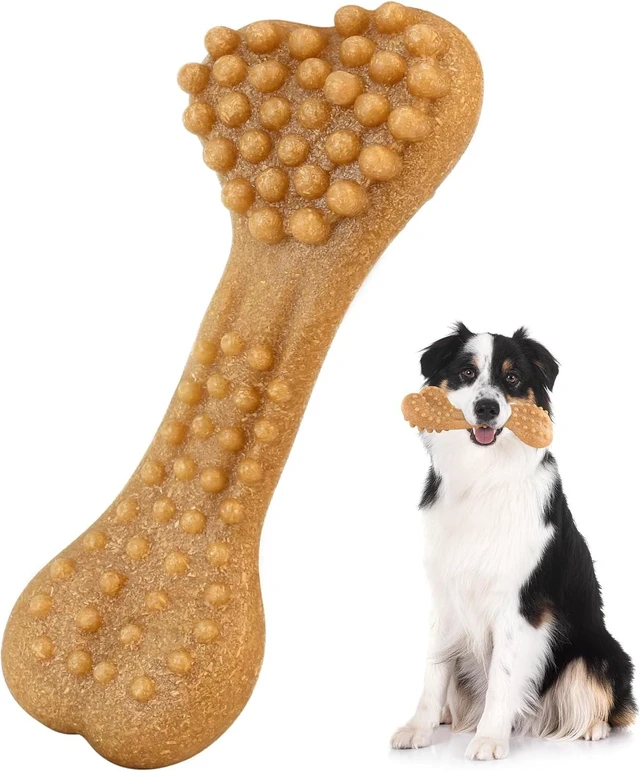 Main image of Durable Dog Chew Toy for Aggressive Chewers, Tough Dental Toy for Teeth Cleaning, Boredom & Anxiety Relief, Long-Lasting Toy for All Dog Sizes & Teething Puppies, Keep Them Busy