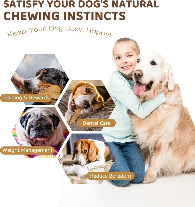 Alt view image 4 of 6 - Durable Dog Chew Toy for Aggressive Chewers, Tough Dental Toy for Teeth Cleaning, Boredom & Anxiety Relief, Long-Lasting Toy for All Dog Sizes & Teething Puppies, Keep Them Busy