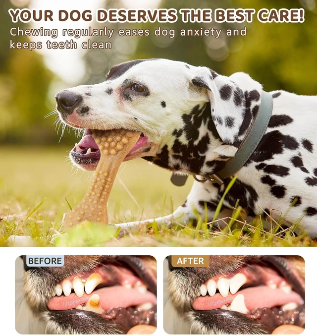 Alt view image 5 of 6 - Durable Dog Chew Toy for Aggressive Chewers, Tough Dental Toy for Teeth Cleaning, Boredom & Anxiety Relief, Long-Lasting Toy for All Dog Sizes & Teething Puppies, Keep Them Busy
