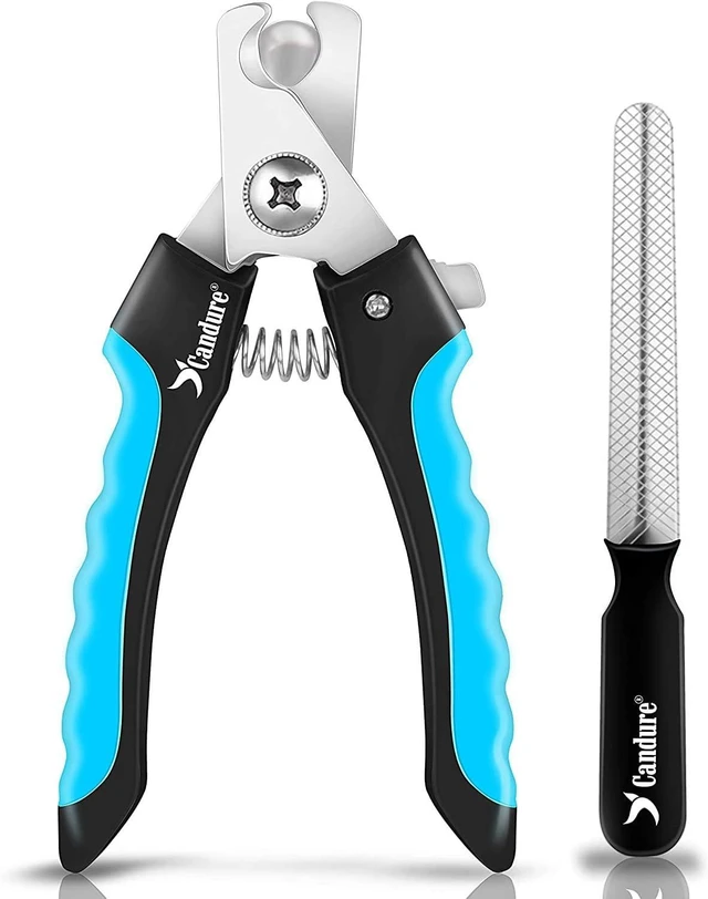 Main image of Candure Dog Nail Clippers and Trimmer with Safety Guard to Avoid Over-Cutting Toe Nails, Professional Grooming Pet Nail Clipper with Nail File for Small, Medium & Large Breeds
