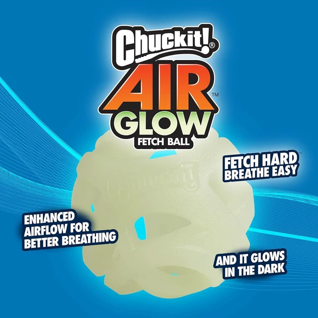 Alt view image 5 of 6 - Chuckit! Air Glow Fetch Ball Dog Toy, Medium 2.5in, 2 Pack
