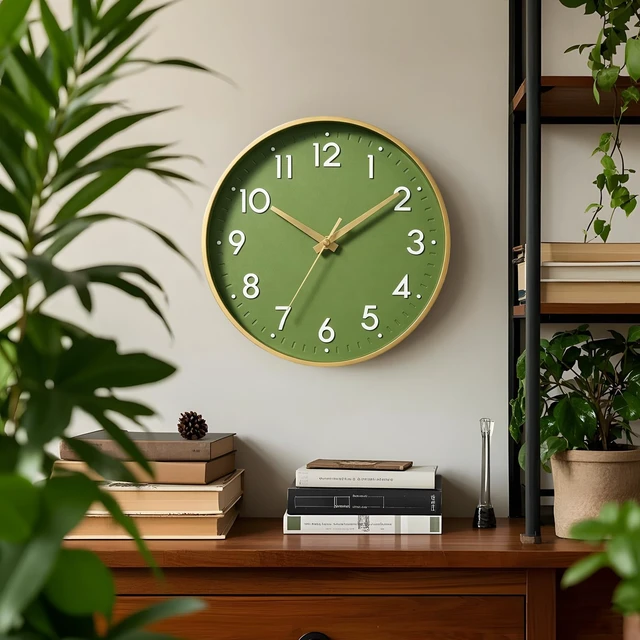 Alt view image 2 of 7 - Small 8 Inch Modern Wall Clock Battery Operated Silent Non Ticking Analog