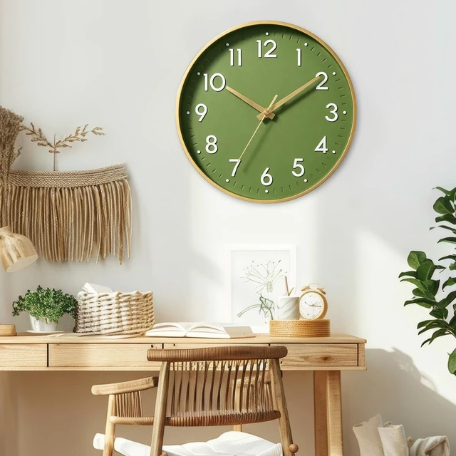 Alt view image 4 of 7 - Small 8 Inch Modern Wall Clock Battery Operated Silent Non Ticking Analog