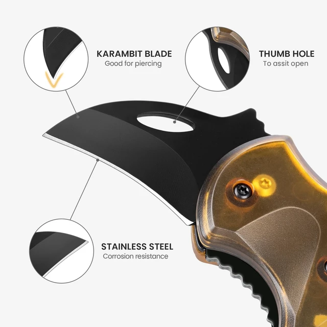Alt view image 2 of 7 - FUNBRO Small Pocket Knife, Cool Box Cutter with 1.34 Inch Sharp Blade
