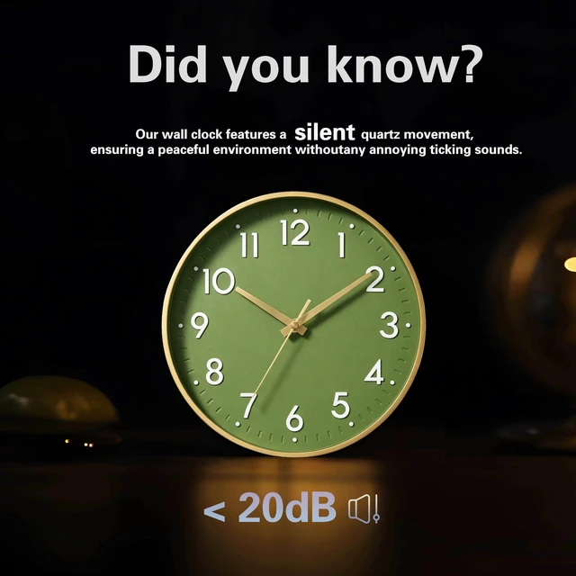 Alt view image 6 of 7 - Small 8 Inch Modern Wall Clock Battery Operated Silent Non Ticking Analog