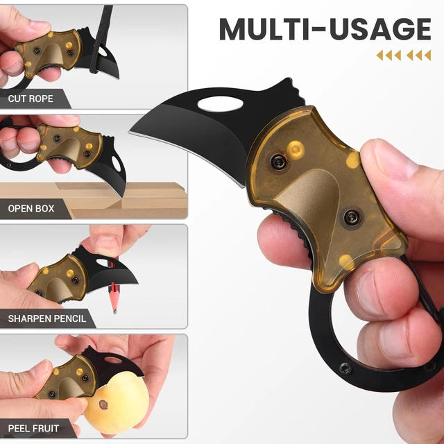Alt view image 4 of 7 - FUNBRO Small Pocket Knife, Cool Box Cutter with 1.34 Inch Sharp Blade