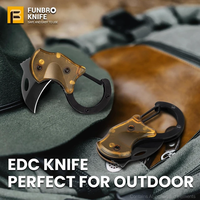 Alt view image 7 of 7 - FUNBRO Small Pocket Knife, Cool Box Cutter with 1.34 Inch Sharp Blade
