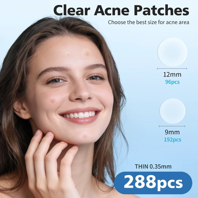 Alt view image 2 of 7 - QUSTERE Pimple Patches for Face, Hydrocolloid Acne Patches, Cute Round Shape Zit Covers, Spot Stickers with Tea Tree, Salicylic Acid & Cica Oil| 2 Sizes (9mm, 12mm) |288 Count