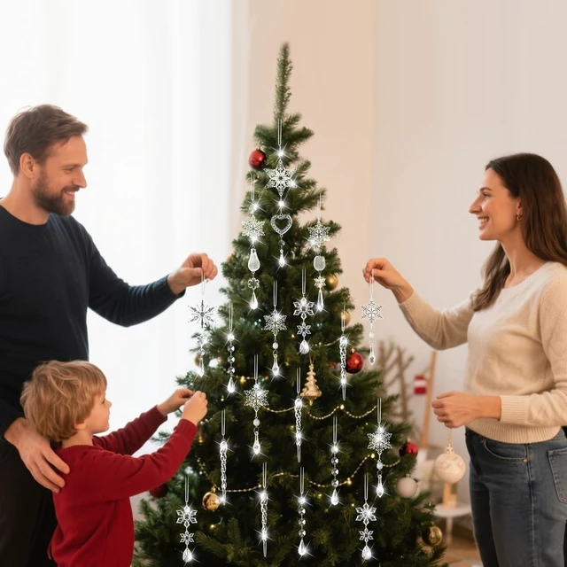 Alt view image 3 of 7 - 21Pcs Christmas Tree Ornaments Hanging Decorations for Xmas New Year Party