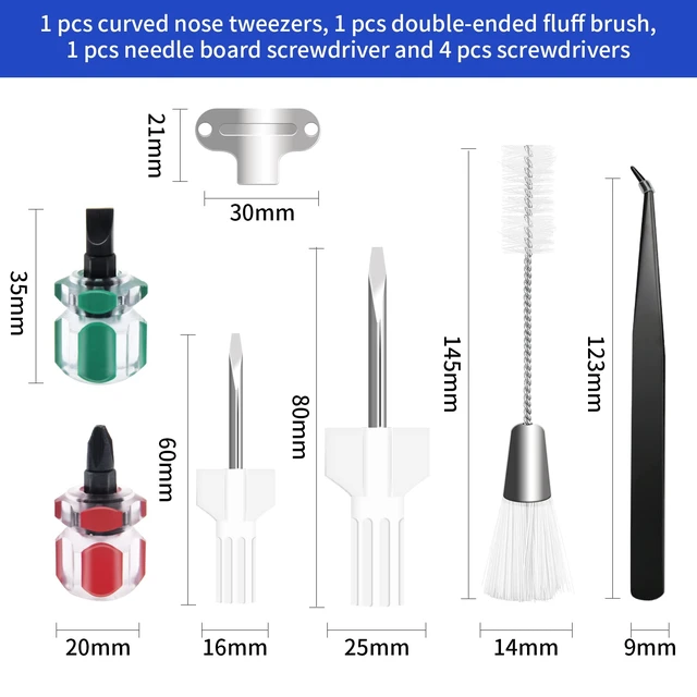 Alt view image 2 of 6 - 7 Piece Sewing Machine Cleaning Kit, Sewing Machine Repair Tool