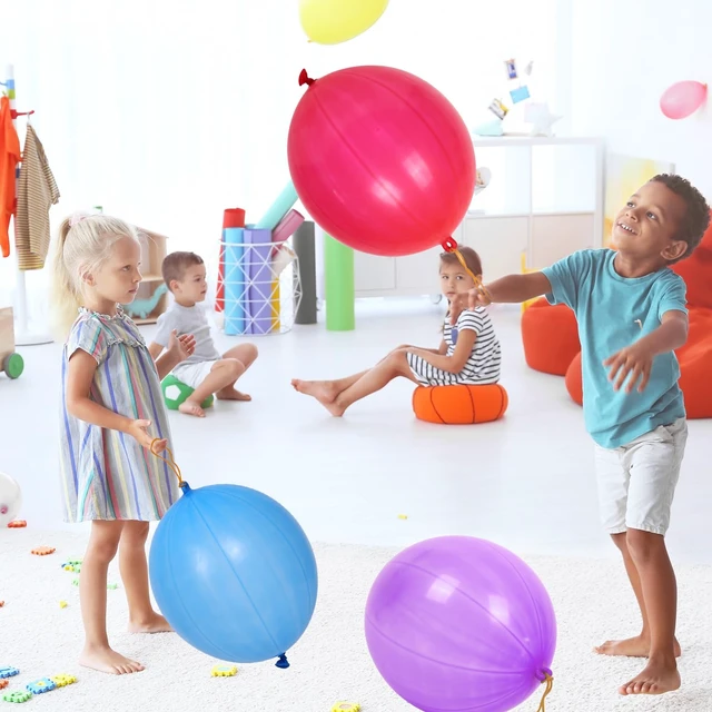 Alt view image 5 of 7 - RUBFAC Punch Balloons, Birthday Balloons Party Favors For Kids, 36Pcs Thickened Heavy Duty Neon Punching Bouncy Ball for Party Goodie Bag Stuffers Exciting Outdoor Play Supply