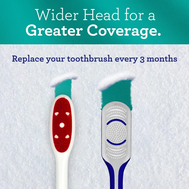 Alt view image 6 of 7 - GuruNanda Gentle Giant Toothbrush with Dual Action Flossing Spiral Bristles, Non-Slip Ergo Dexa Grip, Helps in Teeth Whitening, BPA Free Manual Toothbrushes, Assorted Colors, 4 Count
