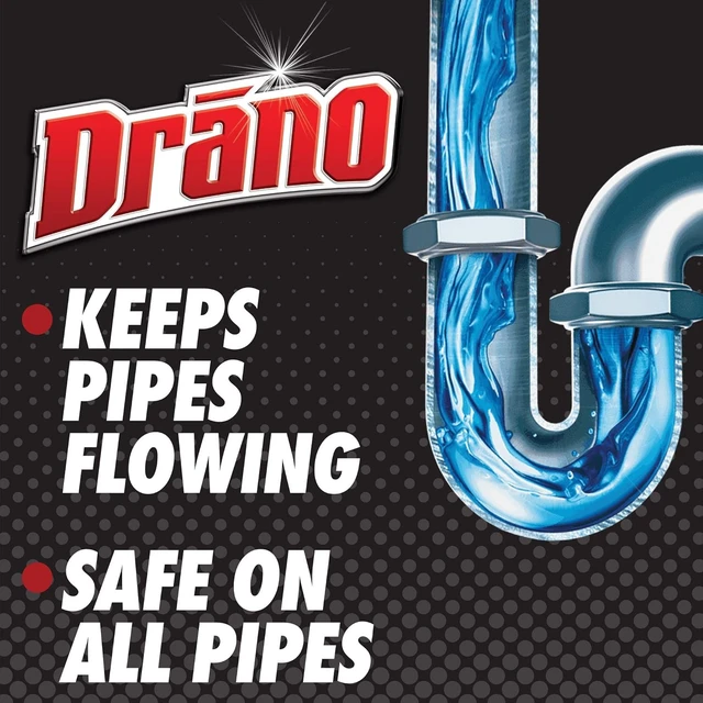 Alt view image 2 of 7 - Drano Liquid Drain Cleaner & Clog Remover, Hair & Soap Scum Cleaner, 32 oz