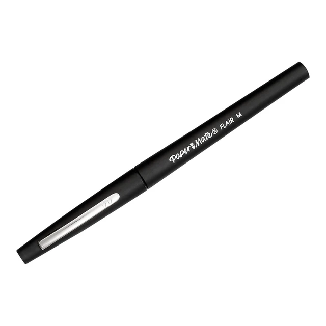 Alt view image 4 of 7 - Paper Mate Flair Felt Tip Pens, Medium Point (0.7mm), Black, 4 Count
