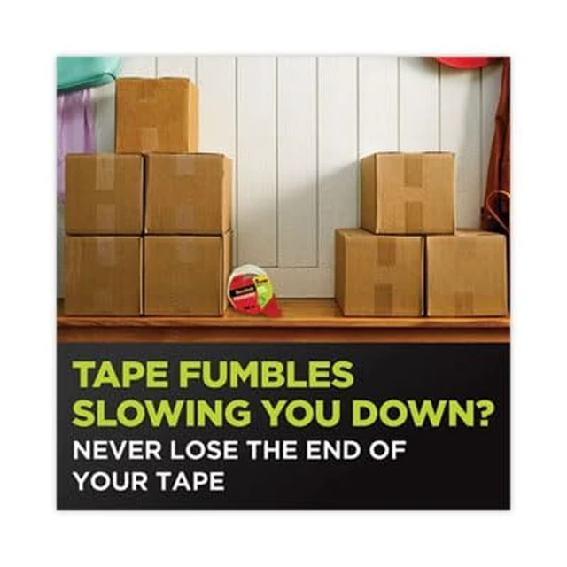 Alt view image 4 of 7 - Scotch Brand Sure Start Shipping Packaging Tape with Dispenser, 2 Inches x 800 Inches (145), Clear