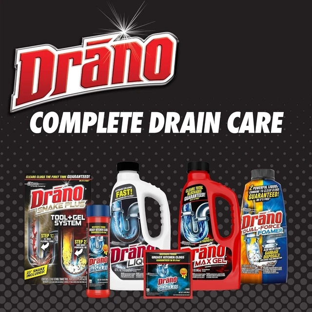 Alt view image 6 of 7 - Drano Liquid Drain Cleaner & Clog Remover, Hair & Soap Scum Cleaner, 32 oz