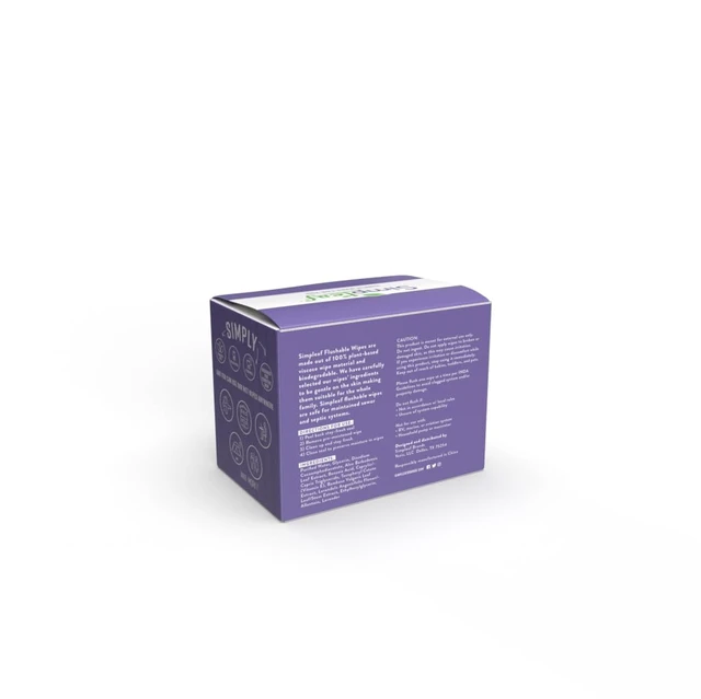 Alt view image 3 of 7 - Simpleaf Flushable Lavender Single Pack Wet Wipes | Eco-Friendly Paraben & Alcohol Free | Hypoallergenic & Safe for Sensitive Skin | Soothing Aloe Vera Formula | (30 Single Pack Wipes)