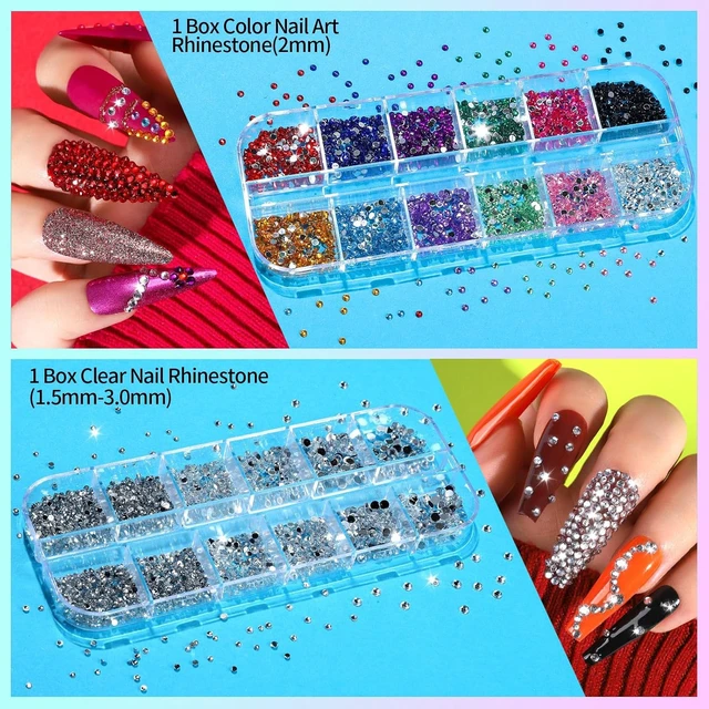 Alt view image 5 of 6 - Teenitor Nail Art Brushes Set, Nail Art Tools, Nail Art Kit, Nail Art Supplies, Nail Rhinestones, Nail Accessories For Nail Art