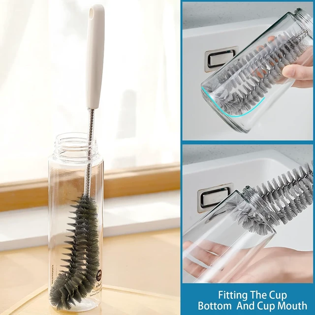 Alt view image 5 of 6 - 16 inches Long Handle Black Bottle Cleaning Brushes - Perfect for Baby Bottles, Sports Bottles, Glassware, Mugs, Jars, and Stemware (1-pc)