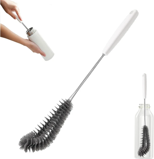 Main image of 16 inches Long Handle Black Bottle Cleaning Brushes - Perfect for Baby Bottles, Sports Bottles, Glassware, Mugs, Jars, and Stemware (1-pc)