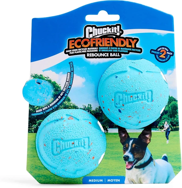 Alt view image 4 of 7 - Chuckit! Rebounce Ball Dog Toy, Medium 2.5 Inch, for Dogs 20-60 lbs, Blue