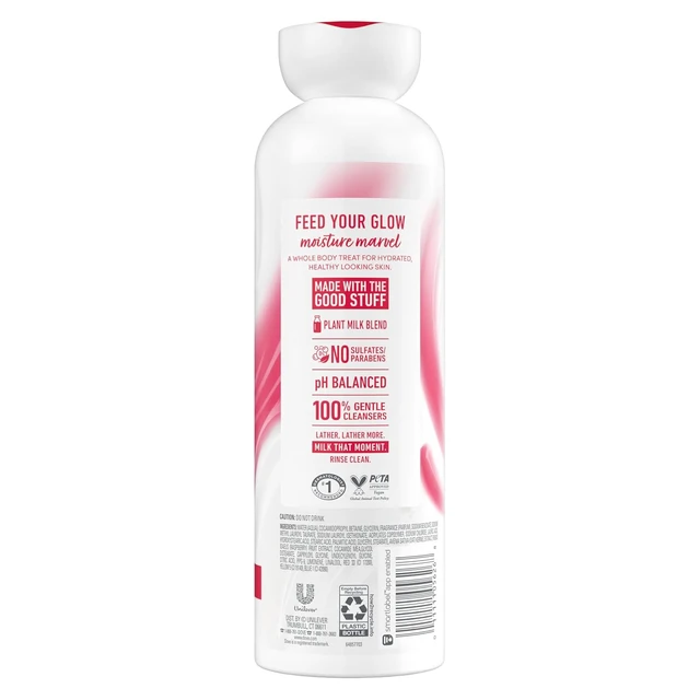 Alt view image 2 of 7 - Dove Plant Milk Cleansing Body Wash Oat Milk & Berry Brulee 17.5 fl oz