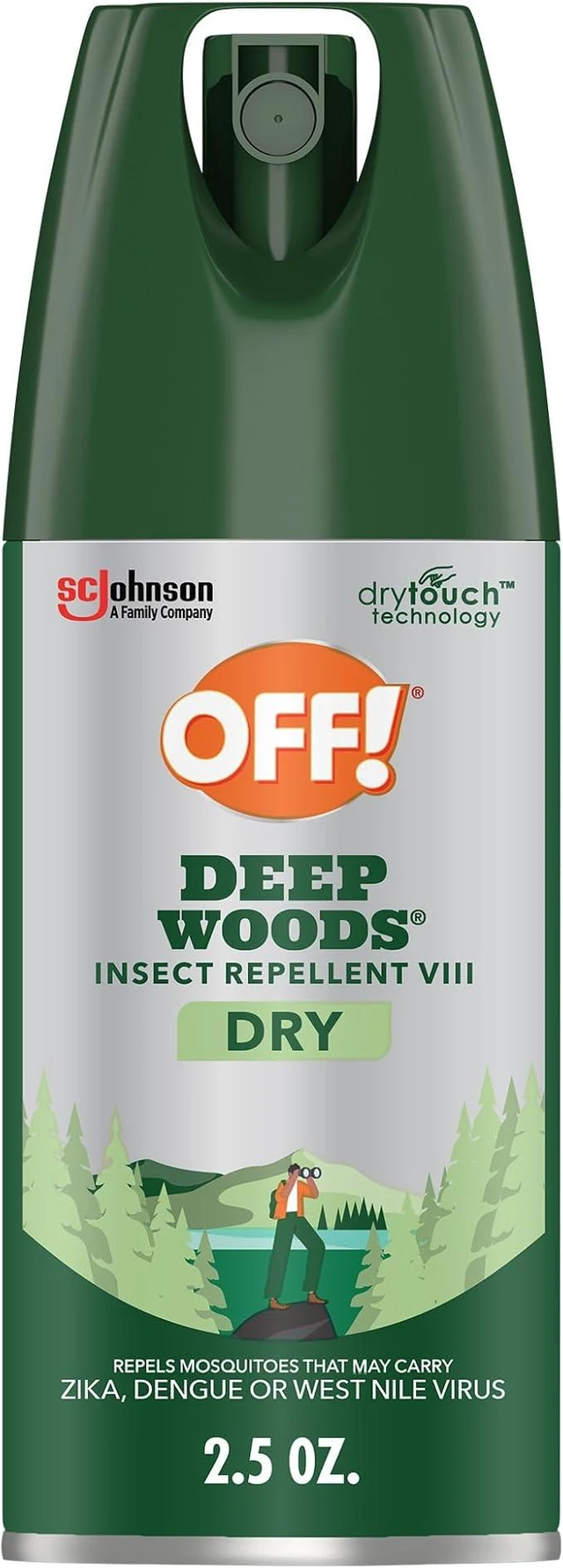 Main image of OFF! Deep Woods Dry Insect & Mosquito Repellent Bug Spray, 2.5 oz