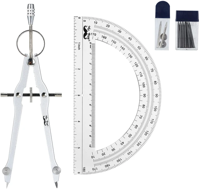 Main image of Mr. Pen- Protractor and Compass Set, Compass Protractor Set, Protractor