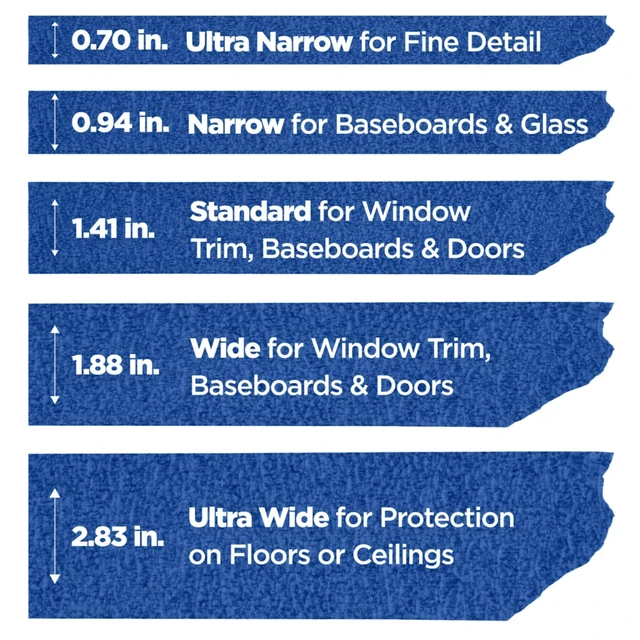 Alt view image 7 of 7 - ScotchBlue Original Multi-Surface Painters Tape, 1 Inch Wide (0.94 in. x 60 Yds), 1 Roll, Blue Paint Tape Protects Surfaces and Removes Easily, Masking Tapes for Indoor and Outdoor Use (2090-24NC)