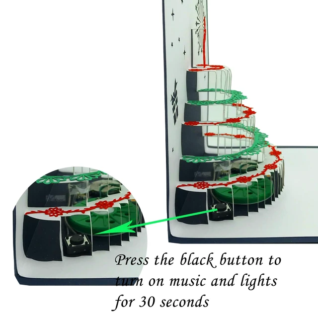 Alt view image 4 of 5 - 3D Pop Up Birthday Cards,Warming LED Light Cake Music Happy Card Postcards Greeting Cards Laser Cut Best for Mom,Wife,Sister, Boy,Girl,Friends 1 Pack