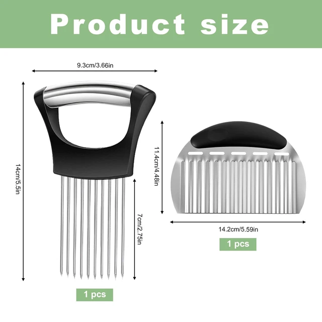 Alt view image 2 of 7 - Stainless Steel Onion Holder for Slicing & Crinkle Cutter, for Home Kitchen