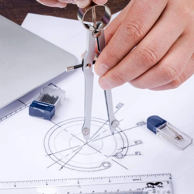 Alt view image 7 of 7 - Mr. Pen- Protractor and Compass Set, Compass Protractor Set, Protractor