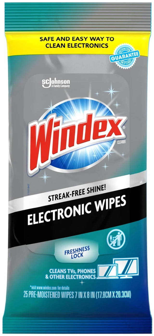 Main image of Windex Electronic Cleaning Wipes, Anti-Static & Ammonia-Free, 25 Count