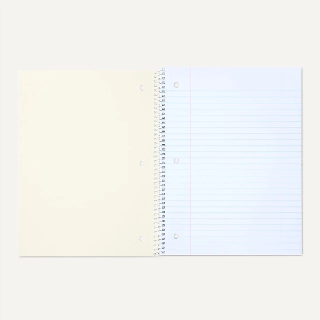 Alt view image 4 of 5 - Amazon Basics Wide-Ruled Spiral Notebooks, 8" x 10-1/2", 70 Sheets, Black, 2-Pack