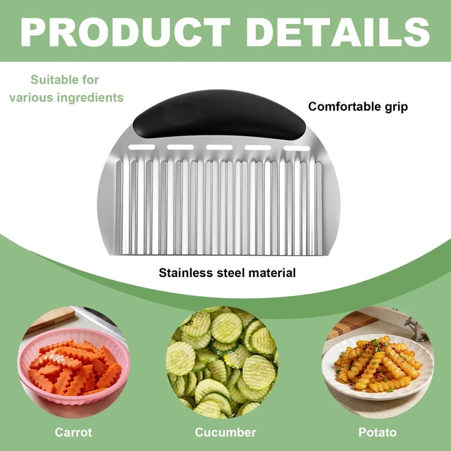 Alt view image 4 of 7 - Stainless Steel Onion Holder for Slicing & Crinkle Cutter, for Home Kitchen