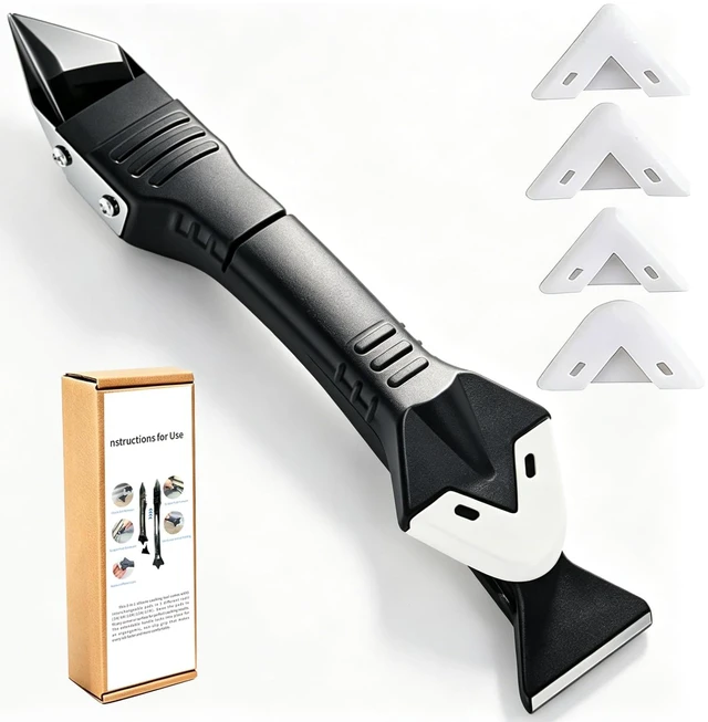 Main image of 3-in-1 Silicone Caulking Tool-Stainless Steel Caulk Remover&Sealant Finishing Scraper