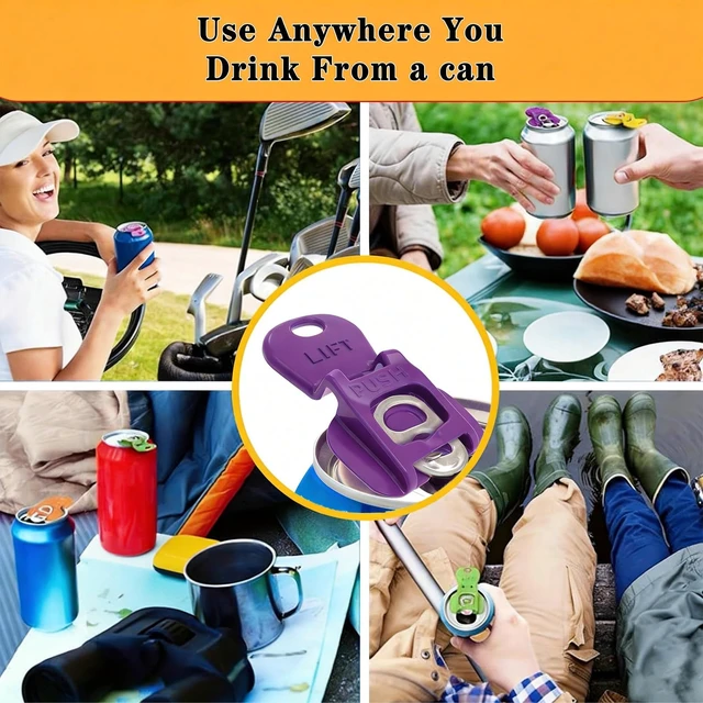 Alt view image 6 of 7 - 6PCS Colorful Soda Can Tab Openers & Leak-Proof Drink Covers(New model)