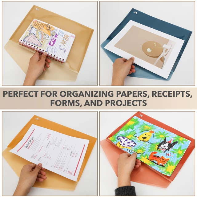 Alt view image 5 of 7 - Mr. Pen- Plastic Envelopes, 10 Pack, A4 & Letter Size, Clear Poly Envelopes