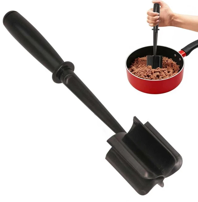 Main image of Meat Chopper, 5-Blade Curved Potato Masher & Hamburger Meat Smasher, Ground Beef Chopper, Premium Heat-Resistant Masher for Beef, Chicken and More