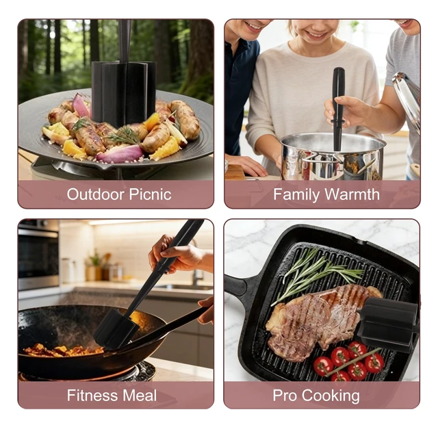 Alt view image 4 of 7 - Meat Chopper, 5-Blade Curved Potato Masher & Hamburger Meat Smasher, Ground Beef Chopper, Premium Heat-Resistant Masher for Beef, Chicken and More