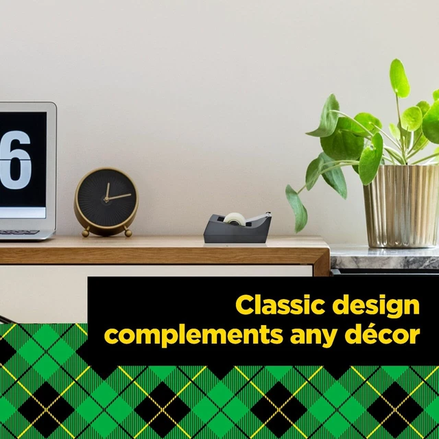 Alt view image 7 of 7 - Scotch Desktop Tape Dispenser, Black, 2.7 in. x 2.7 in. x 6.4 in., 1 Tape Dispenser, Polystyrene (PS)