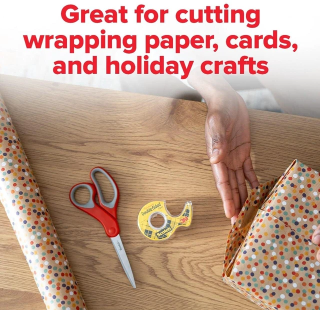 Alt view image 7 of 7 - Scotch Multi-Purpose Stainless Steel Scissors, 8 Inches, Red & Gray, Great for Home, School and Office
