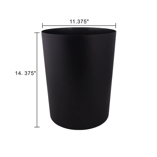 Alt view image 4 of 6 - Mainstays 5 Gallon Plastic Wastebasket, Open Top, Matte Black