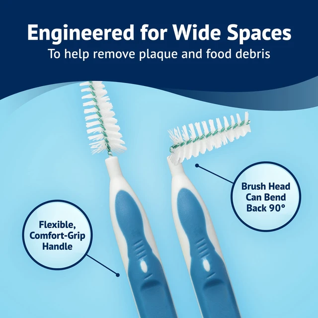 Alt view image 2 of 6 - Equate Interdental Brushes, Mint, Wide, 20 Count
