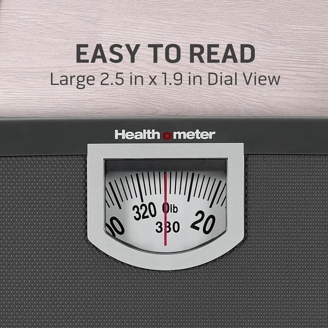 Alt view image 4 of 6 - Health o meter Compact Dial Bathroom Scale, 330 lb. Capacity, Sturdy Metal Platform