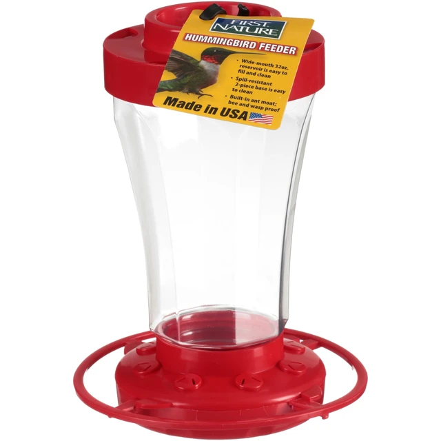 Alt view image 2 of 6 - First Nature Hummingbird Feeder 32 oz Red