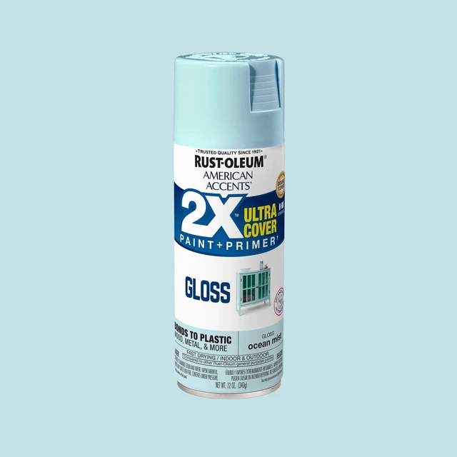 Alt view image 4 of 6 - Ocean Mist, Rust-Oleum American Accents 2X Ultra Cover Gloss Spray Paint-327905, 12 oz