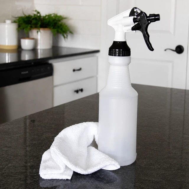 Alt view image 3 of 6 - (3 pack) Stout Stuff Plastic Wide Mouth Empty Spray Bottle, Holds 32oz