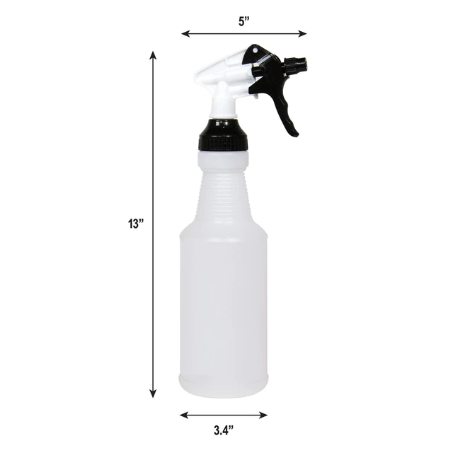 Alt view image 2 of 6 - (3 pack) Stout Stuff Plastic Wide Mouth Empty Spray Bottle, Holds 32oz